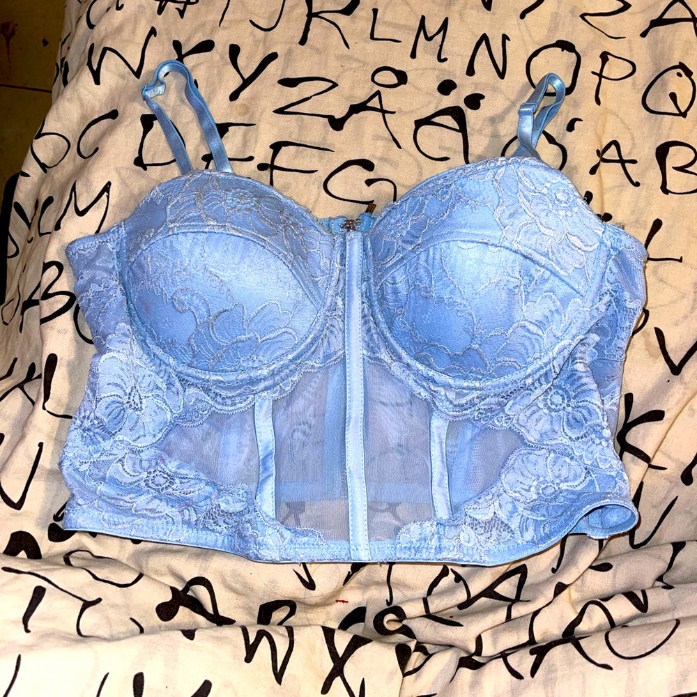A sky blue crop top not used and brand new